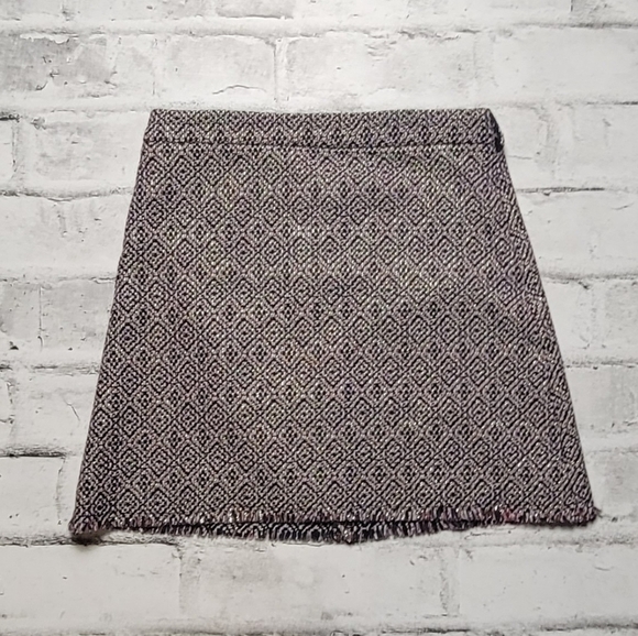 Mango Tweed Mini Skirt With Raw Hem - Picture 1 of 4